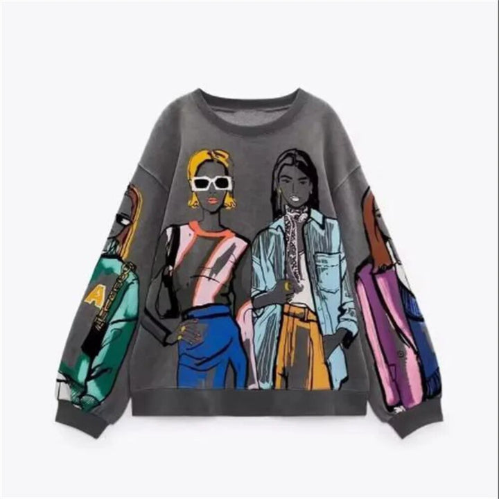 Levoire | Imprimé Confort Pull Grande Taille Vêtements Pour Femmes Gris