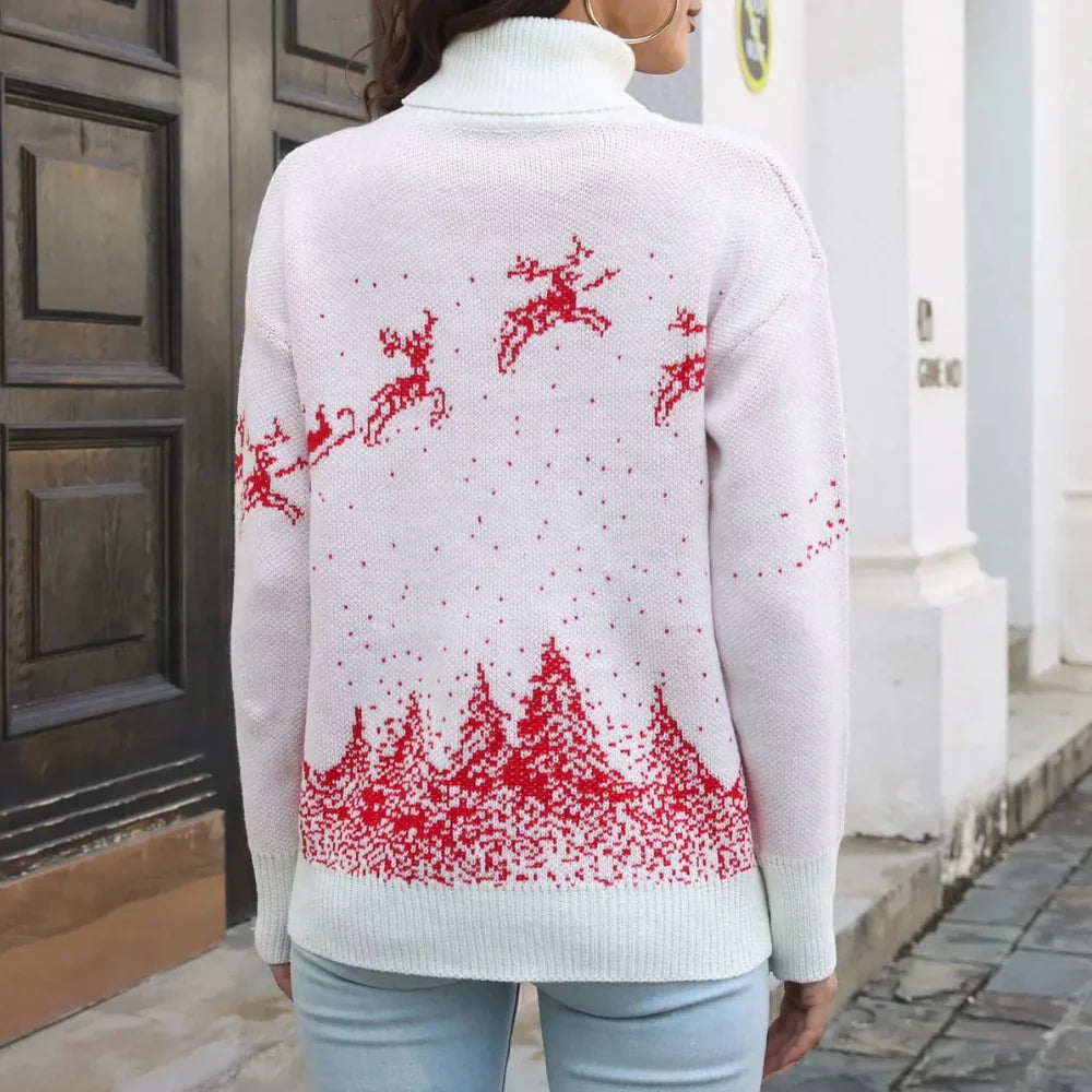 Levoire | Pull De Noël À Col Roulé Tendance Pour Femmes