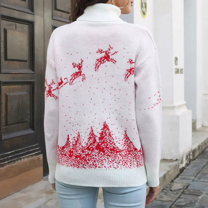 Levoire | Pull De Noël À Col Roulé Tendance Pour Femmes