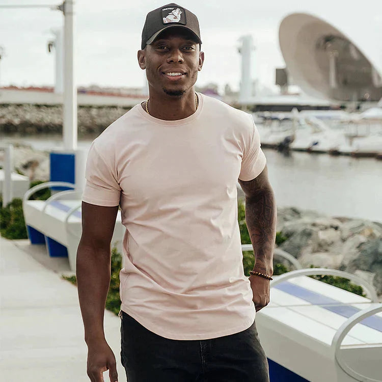 Levoire | Col Rond Chemises À Manches Courtes Vêtements Pour Hommes Rose 3XL