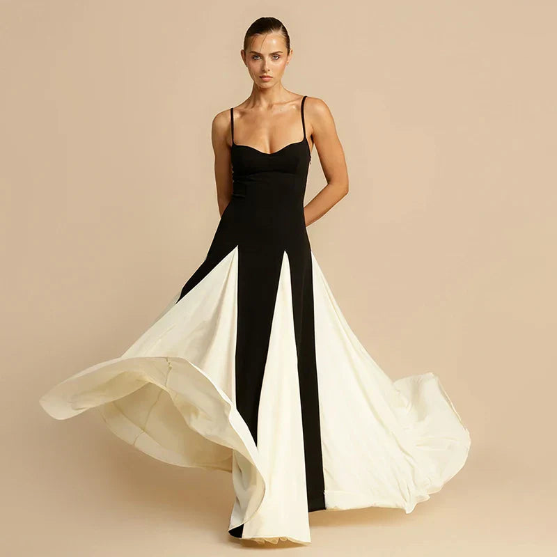 Levoire | Robe Maxi Splice Dos Nu Épaule Dénudée
