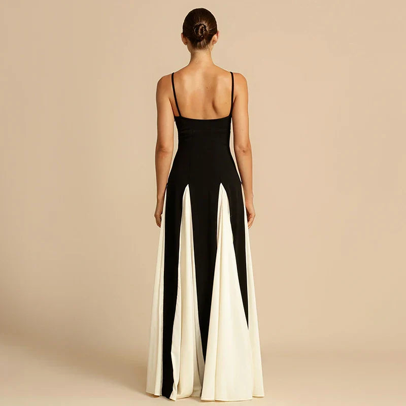 Levoire | Robe Maxi Splice Dos Nu Épaule Dénudée