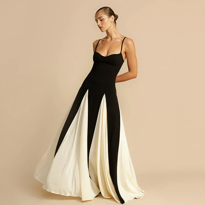 Levoire | Robe Maxi Splice Dos Nu Épaule Dénudée
