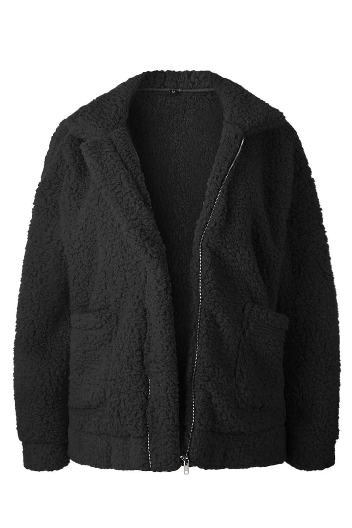 Levoire | Veste shaggy à fermeture éclair en peluche