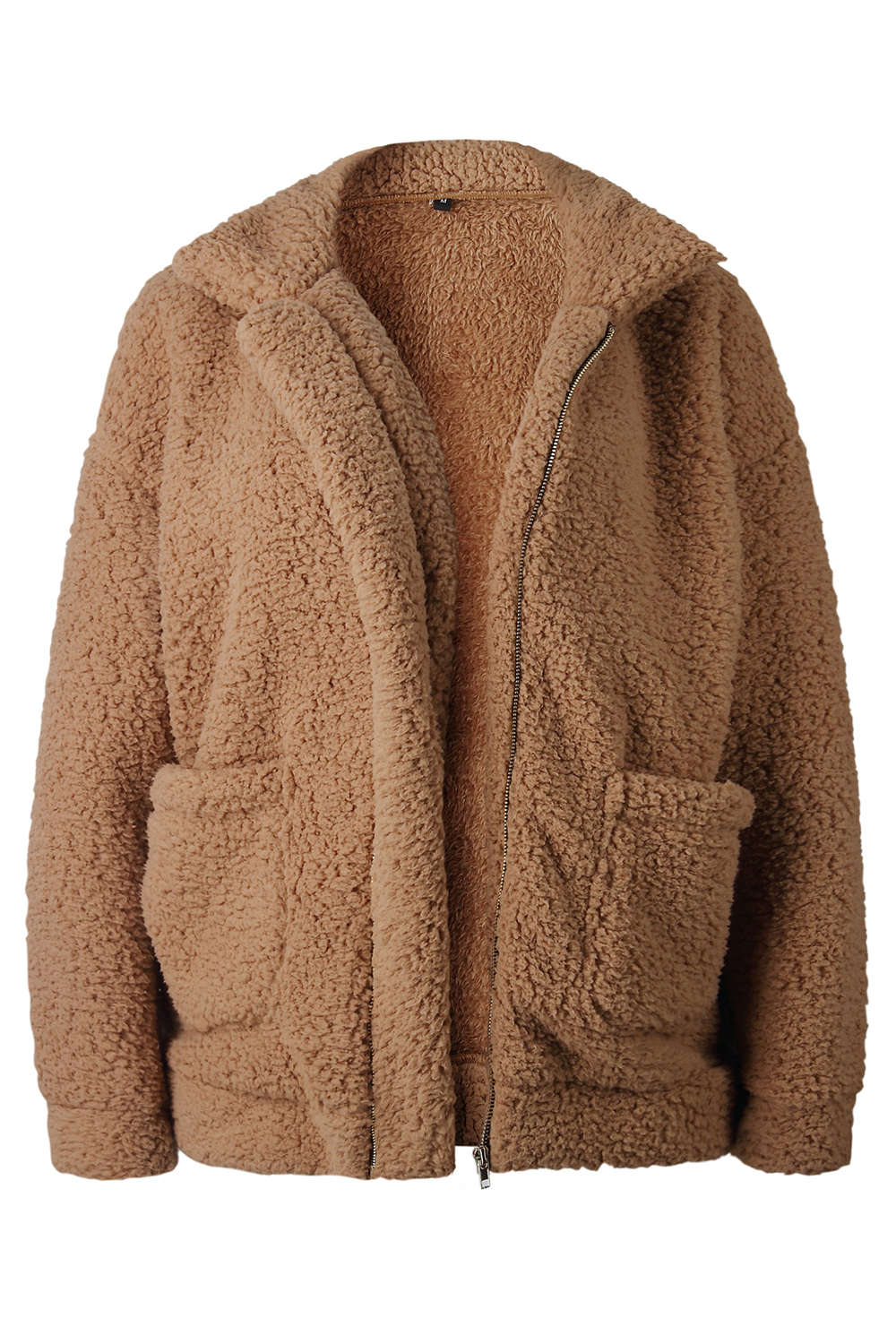 Levoire | Veste shaggy à fermeture éclair en peluche