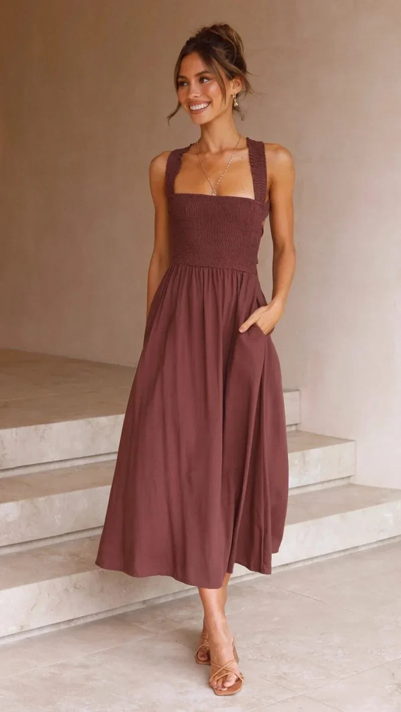 Levoire | Belle Robe Maxi Sans Bretelles Avec Bretelles