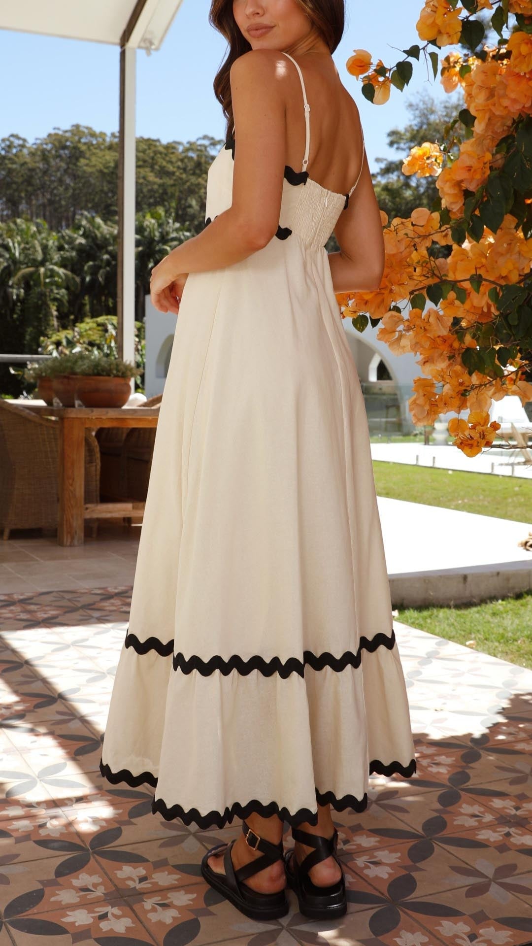 Levoire | Robe maxi décontractée à contraste