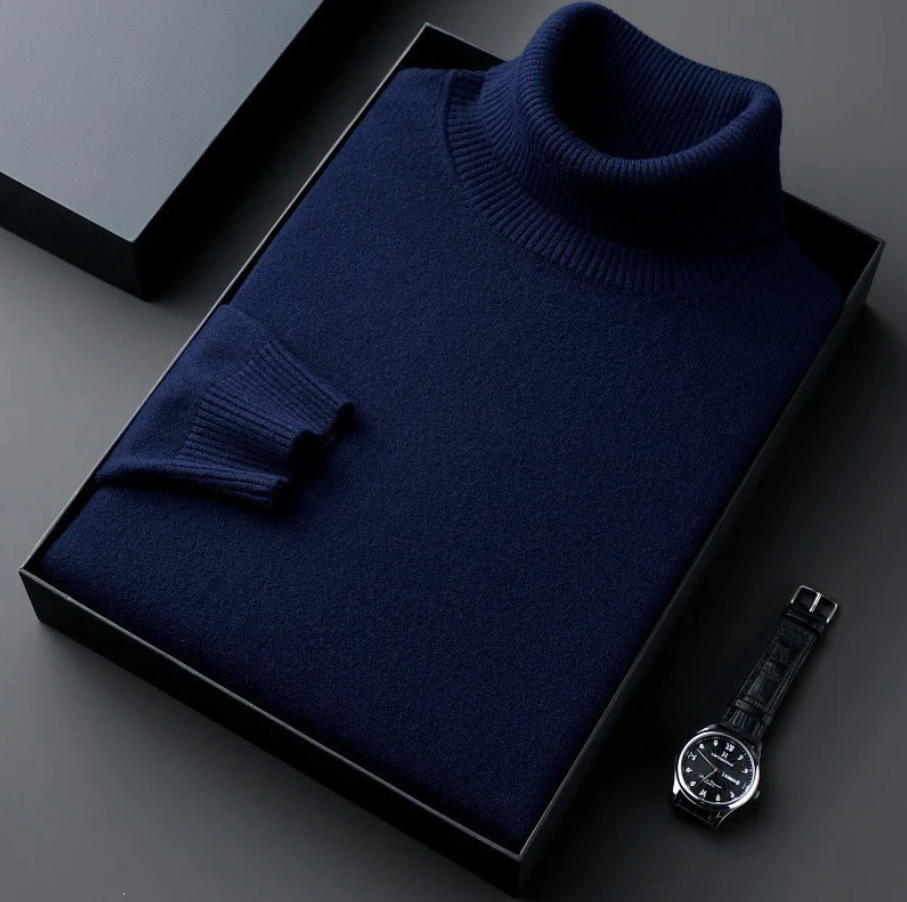 Levoire | Édler col rond en laine Bleu