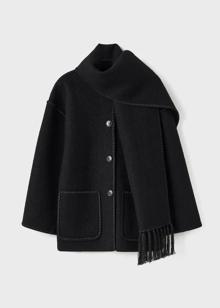 Levoire | Veste Élégante Pour Femmes Avec Franges Noir