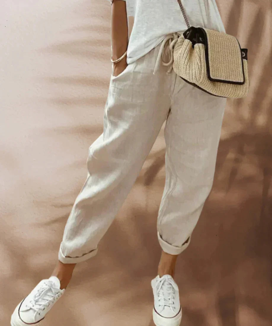 Levoire | Pantalon Léger Avec Coupe Relaxée Pour Femmes Beige