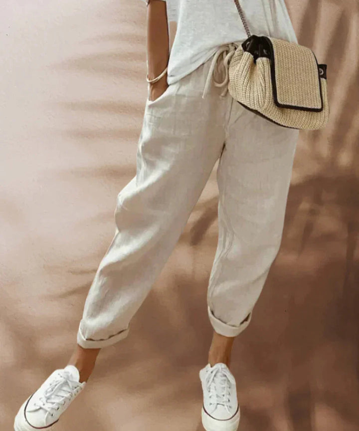 Levoire | Pantalon Léger Avec Coupe Relaxée Pour Femmes Beige