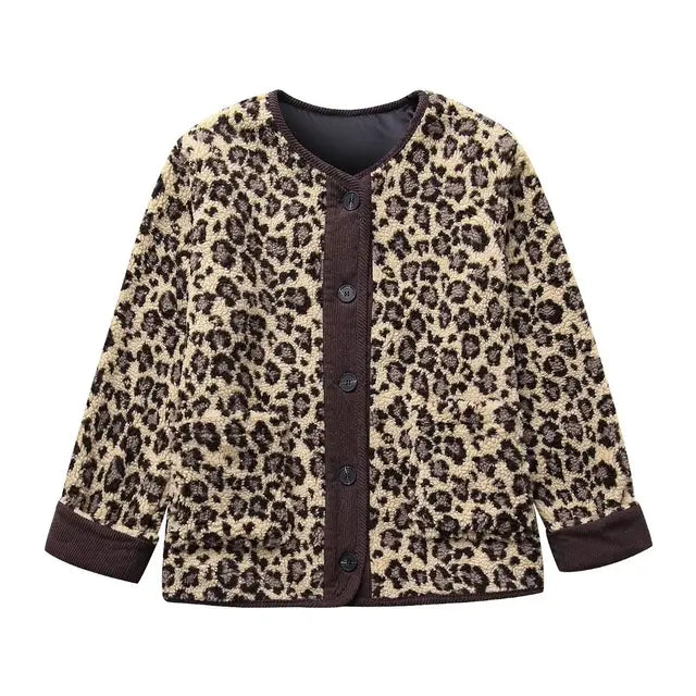 Levoire | Veste En Peluche Léopard Décontractée