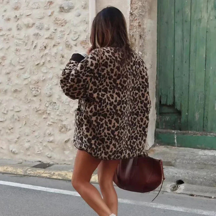 Levoire | Veste En Peluche Léopard Décontractée