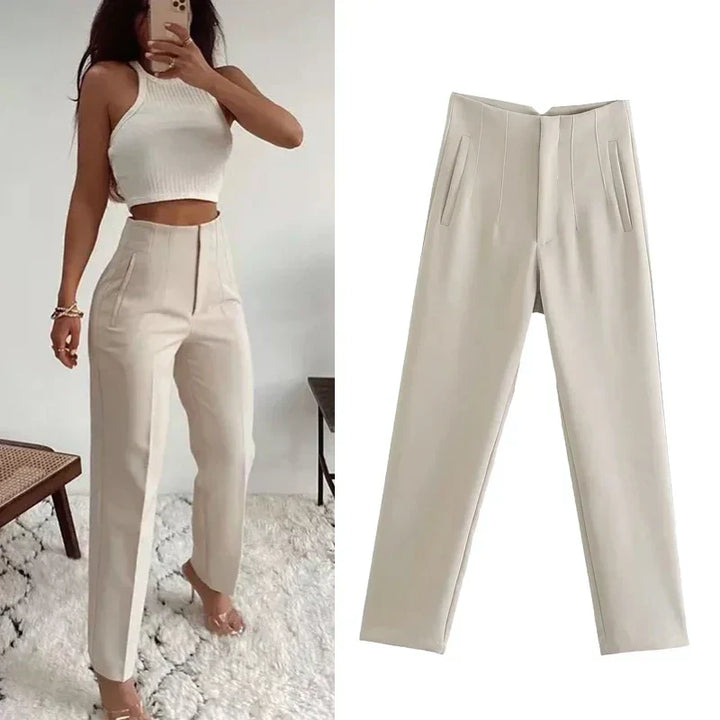 Levoire | Pantalons Plissés Élégants À Taille Haute