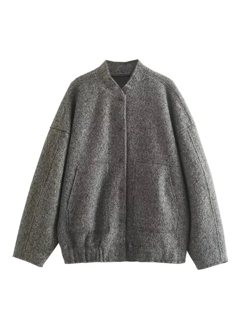 Levoire | Veste Bomber Streetwear Élégante S Gris