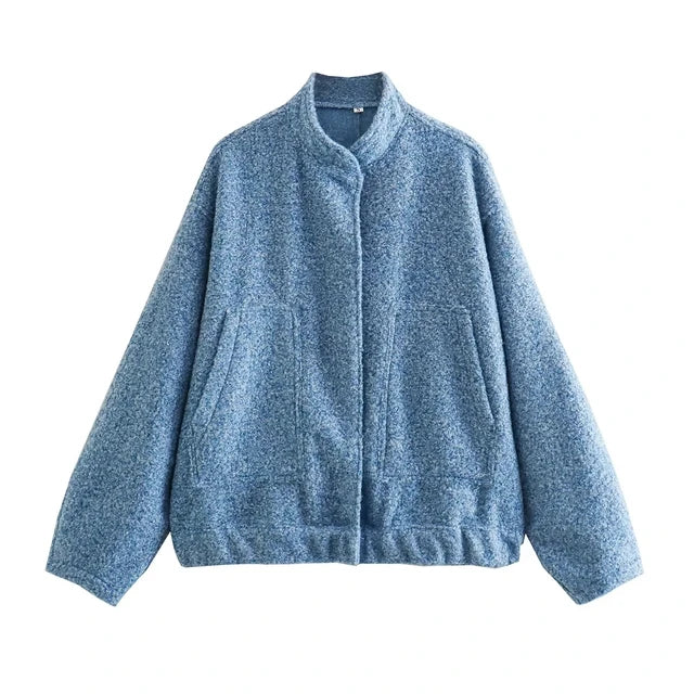 Levoire | Veste Bomber Streetwear Élégante S Bleu