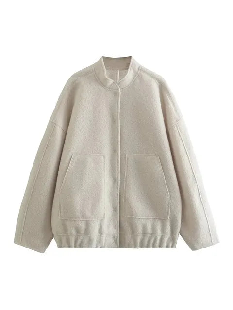 Levoire | Veste Bomber Streetwear Élégante S Beige