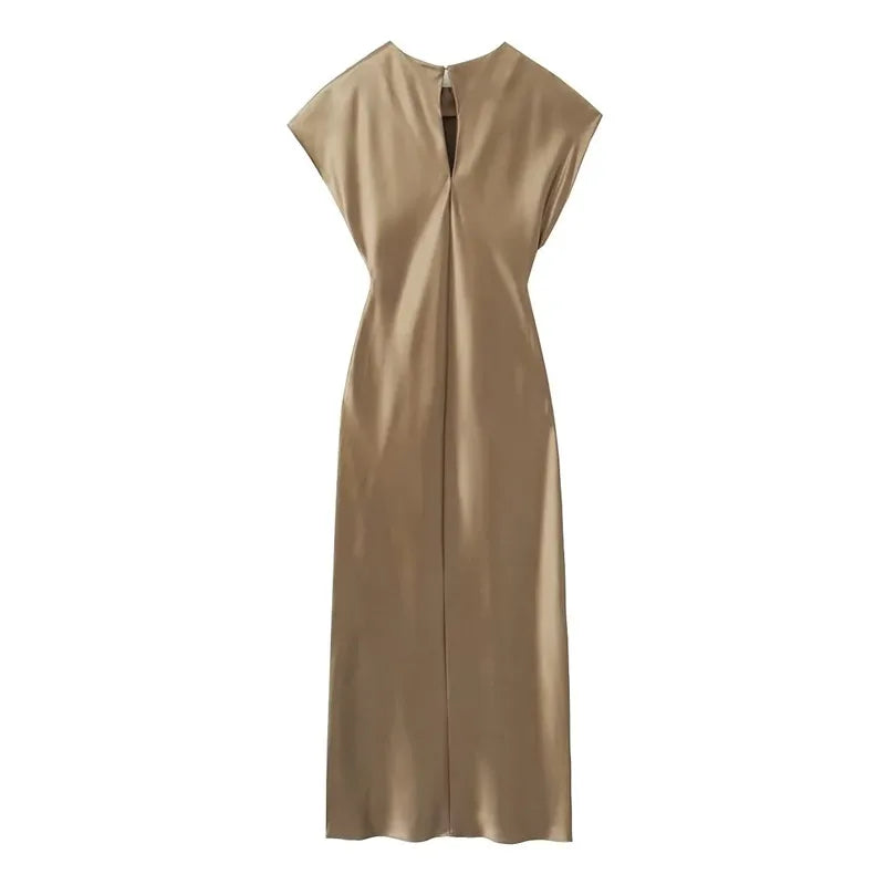 Levoire | Robe Midijupe En Satin Élégante