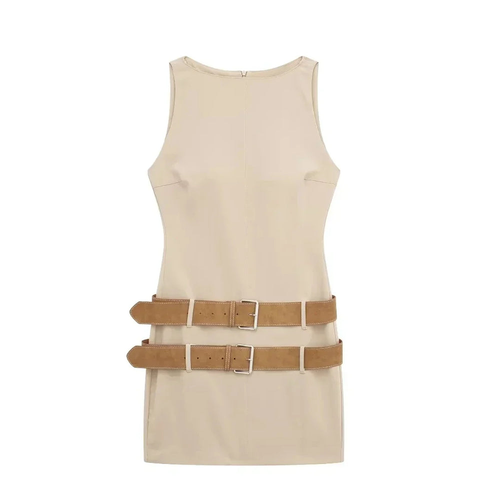 Levoire | Robe sans manches glamour avec poches de gilet