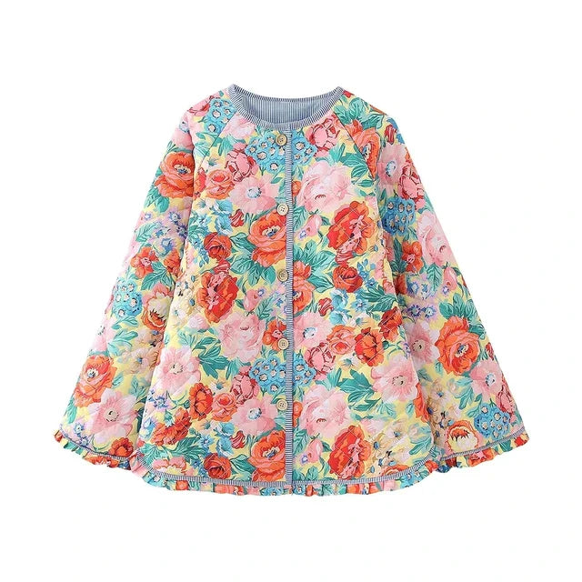 Levoire | Veste Patchwork Imprimée Weinlese Motif floral coloré