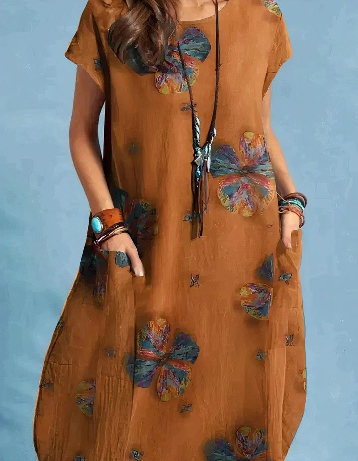 Levoire | Robe midi pour femmes Orange