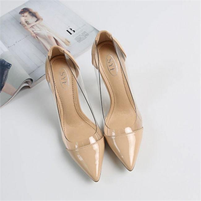 Levoire | chaussures à talons avec pointes aigües et panneau latéral transparent APRIKOSI