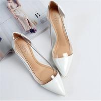 Levoire | chaussures à talons avec pointes aigües et panneau latéral transparent BLANC