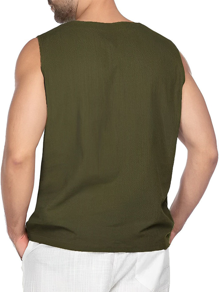 Levoire | Débardeur Sans Manches Chemise D'Été, Coupe Décontractée Pour Hommes