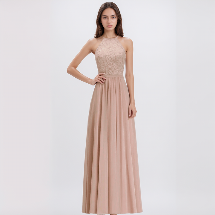 Levoire | Robe Longue En Chiffon Pour Les Mariages Rose poudre