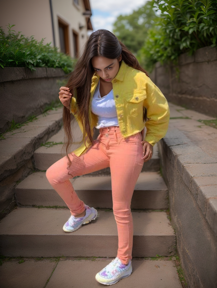 Levoire | Jeans Pour Femmes Mode Urbaine Élégance Détente Jaune