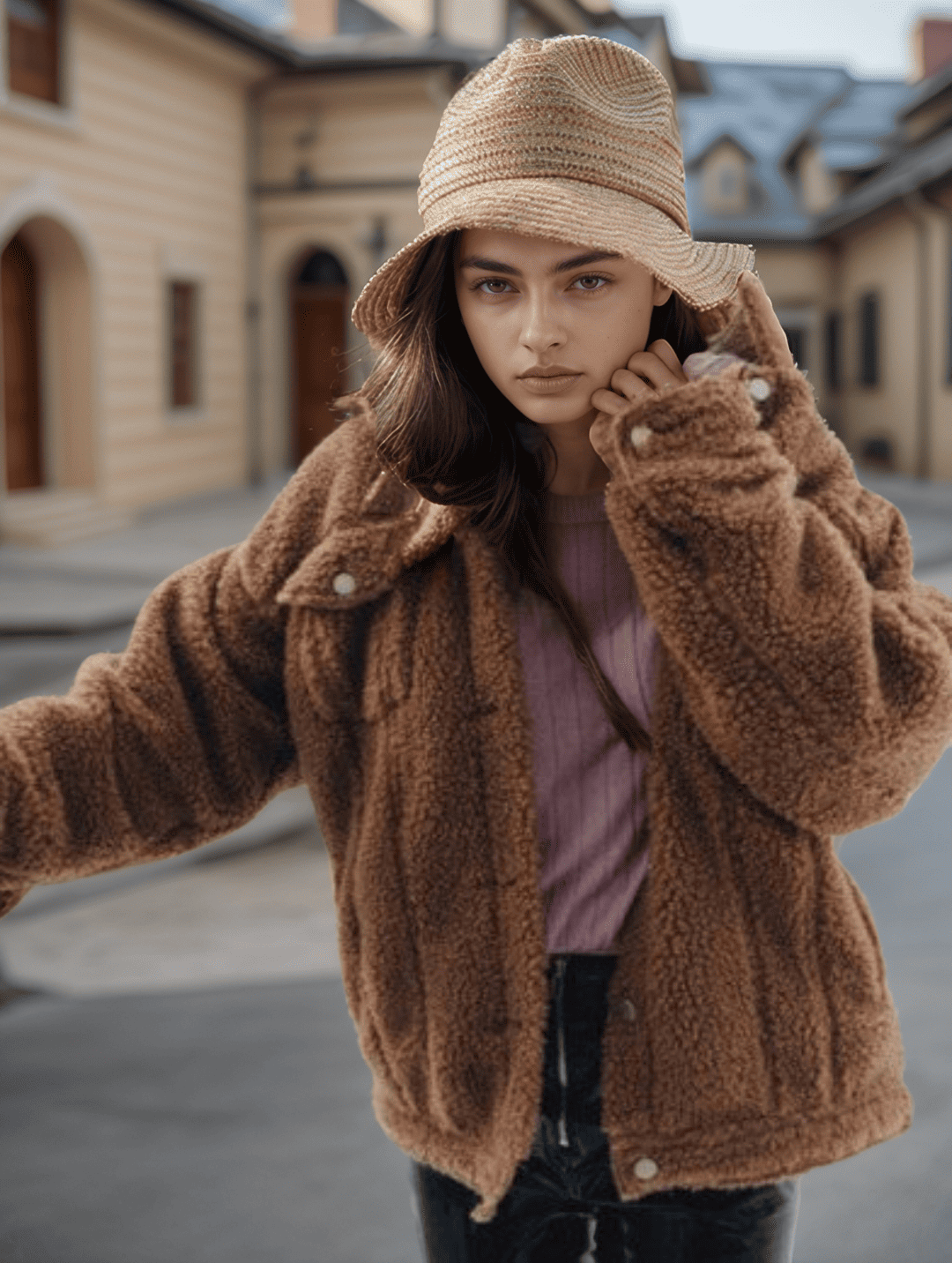 Levoire | Élégant Style Féminin Et Chaleur Ensemble Braun
