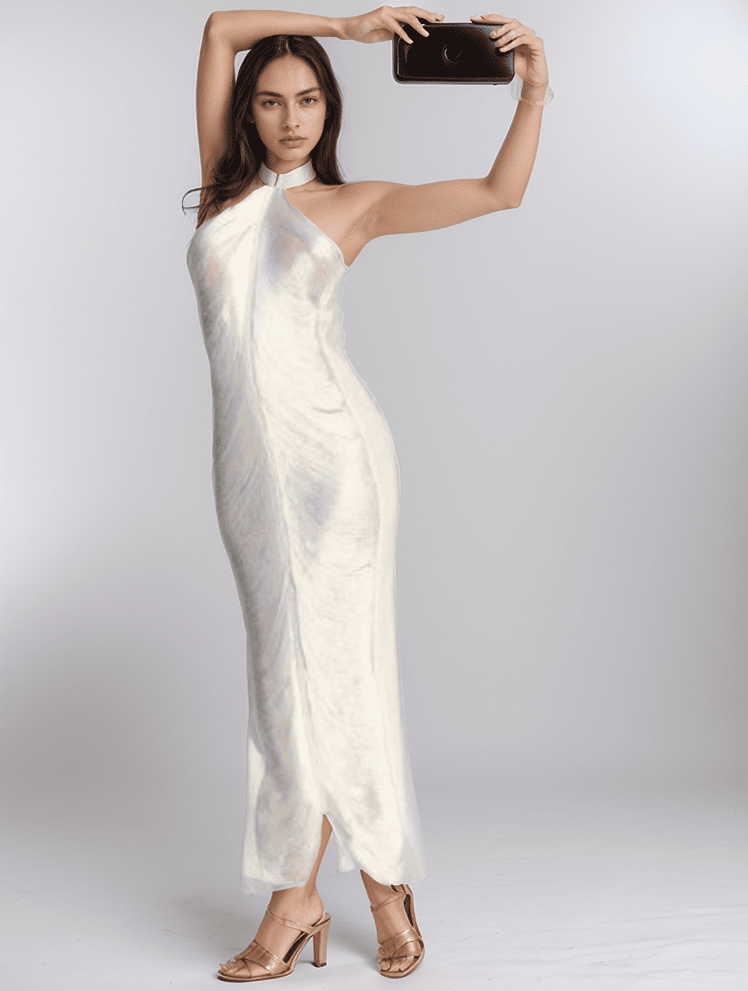 Levoire | Glamour Dîner Robe Avec Des Cils Et Une Fente Audacieuse Pour Un Impact Énorme