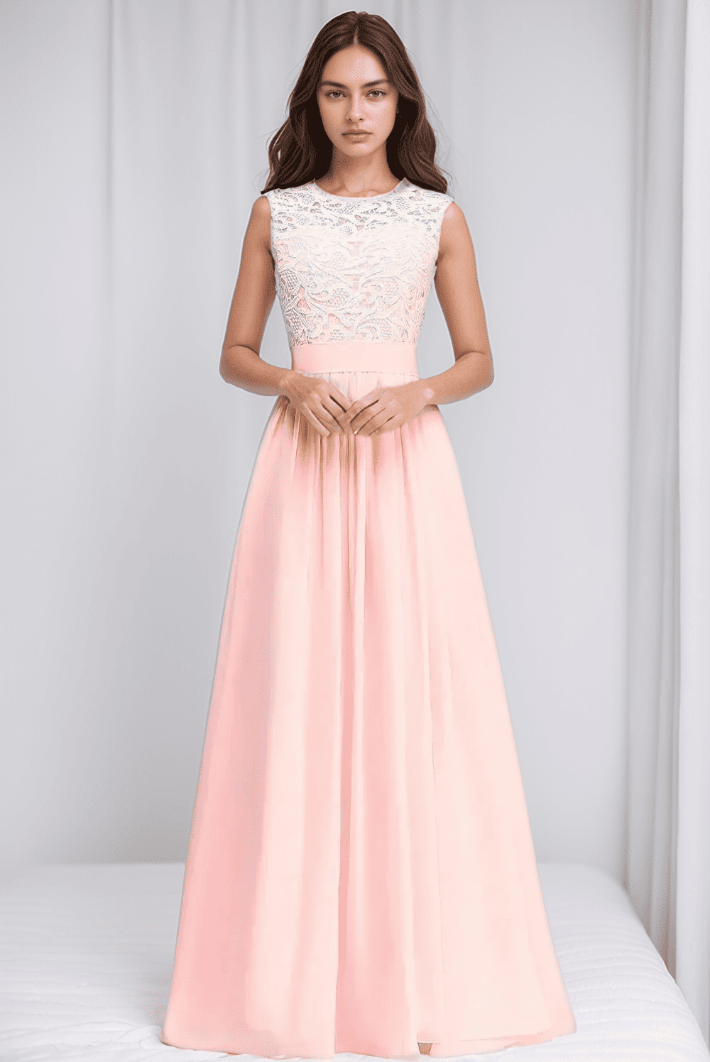 Levoire | Chiffon Kaasonit Rippimekko Avec Découpe En Cœur, Longueur Au Sol Rosa
