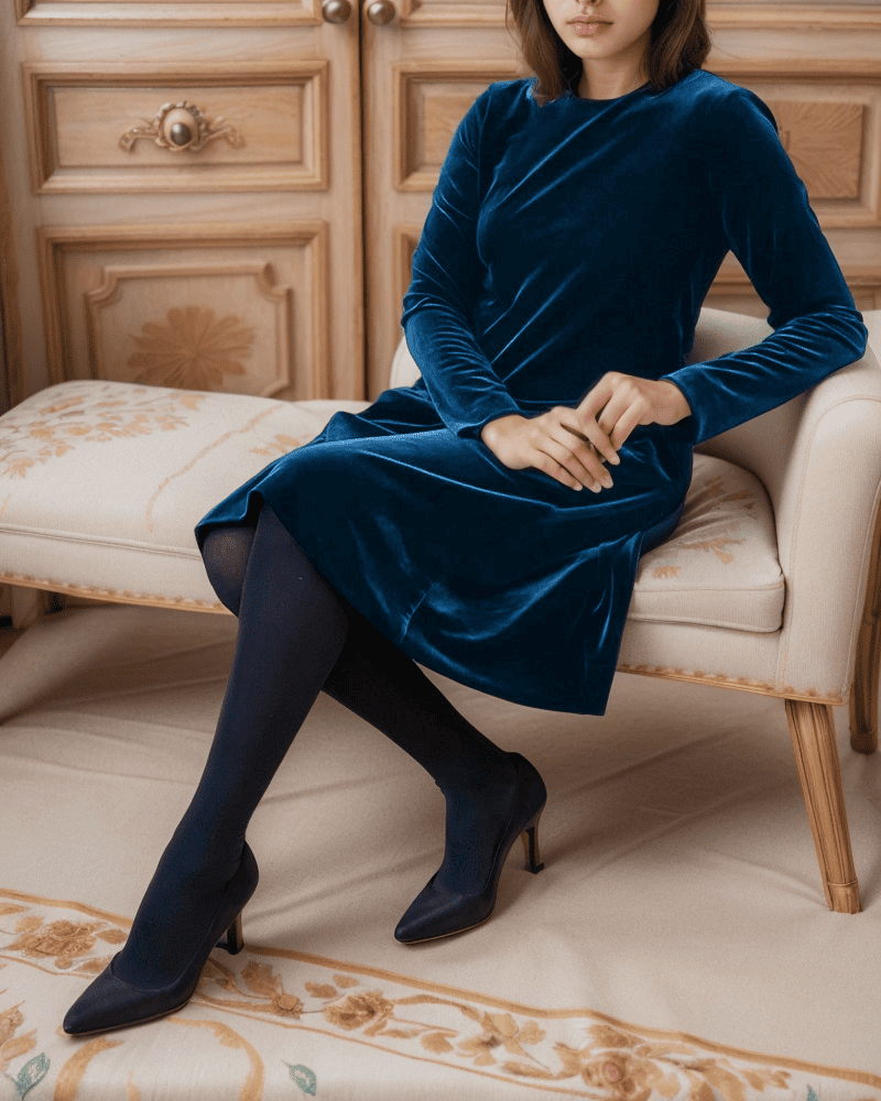 Levoire | Doux Velours Avec Poches Bleu