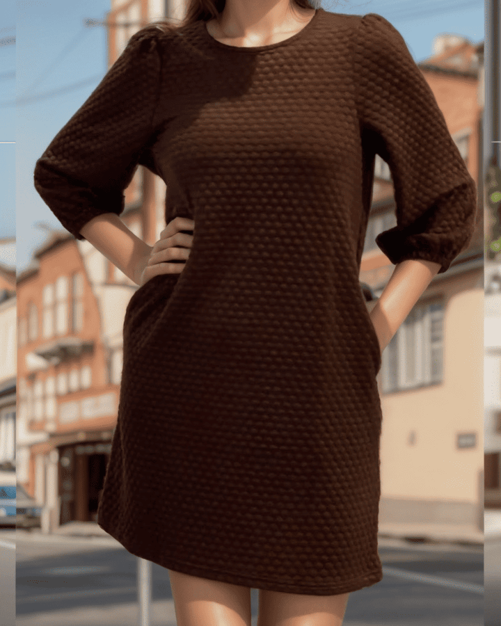 Levoire | Élégant Et Confortable Chemise Unicolore Braun