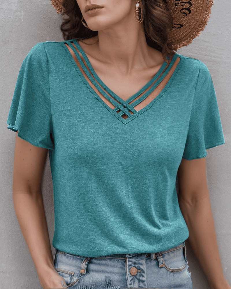 Levoire | Coupe De Chemise Uni Cyan