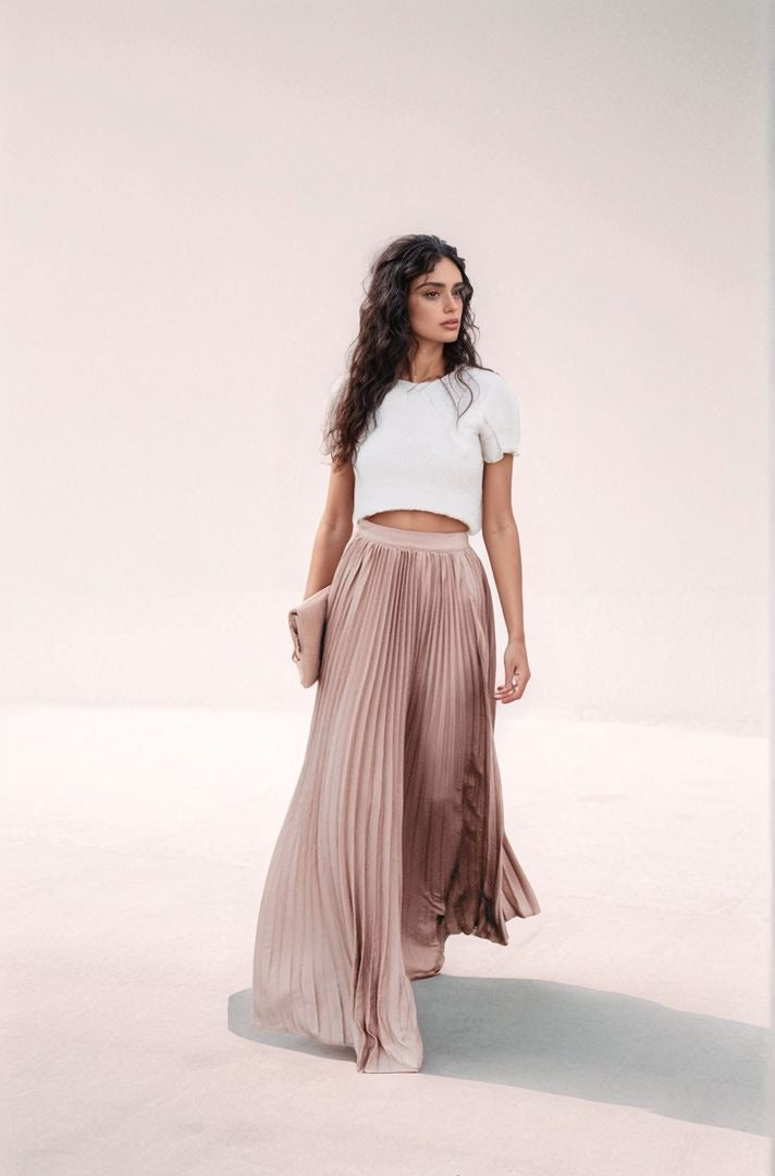 Levoire | Midi Jupe Longue Et Ample Rosa
