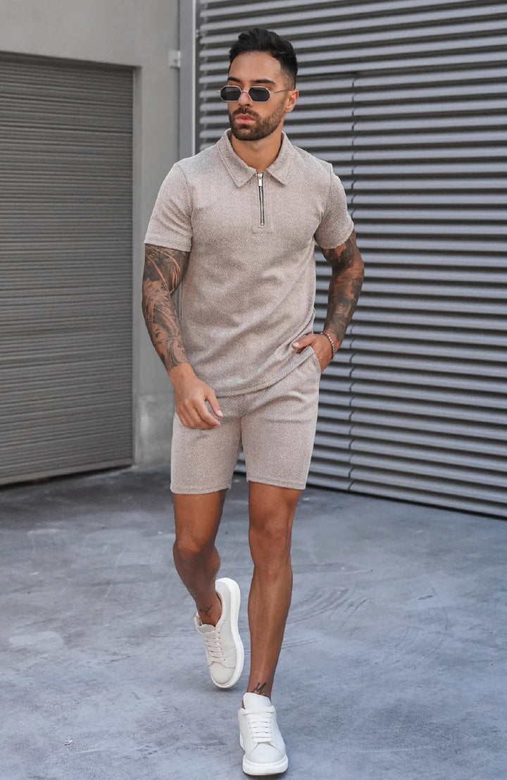 Levoire | Confortable Hommes T Ensemble Khaki S