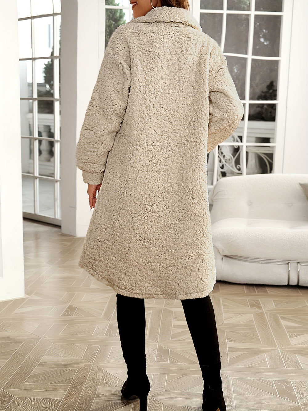 Levoire | Long Single-Breasted Faux Fur Jacket Women'S Jacket
