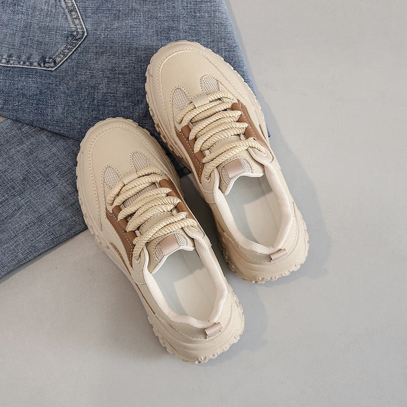 Levoire | Chaussures De Tennis Confortables À Semelle Épaisse Khaki