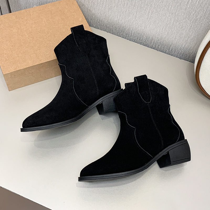 Levoire | Bottes en cuir suédé à chevilles Noir
