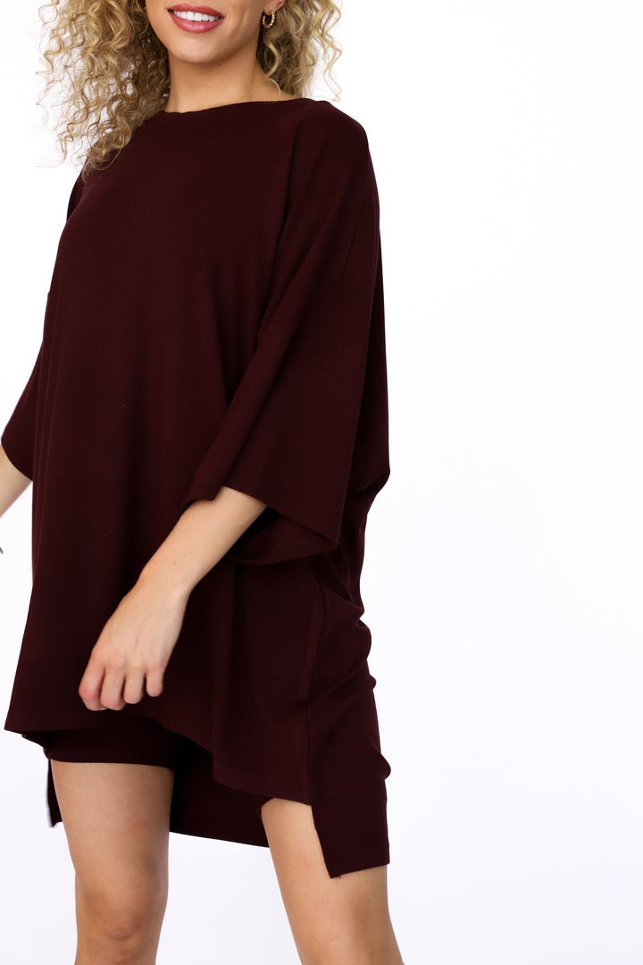 Levoire | Ensemble lounge confortable pour femmes Vin Rouge