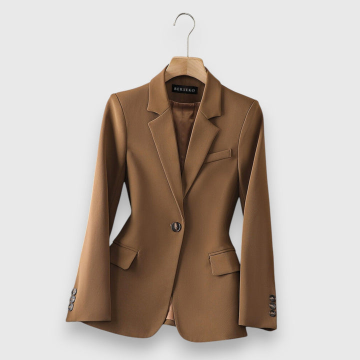 Levoire | Blazer Féminin Avec Tissu Structuré Braun