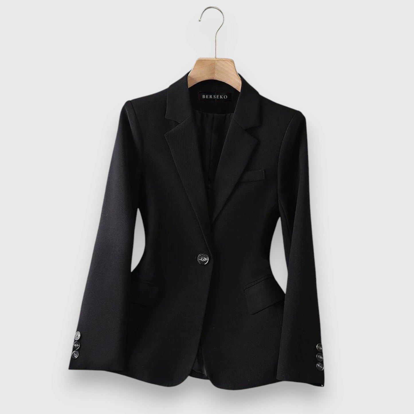 Levoire | Blazer Féminin Avec Tissu Structuré Noir