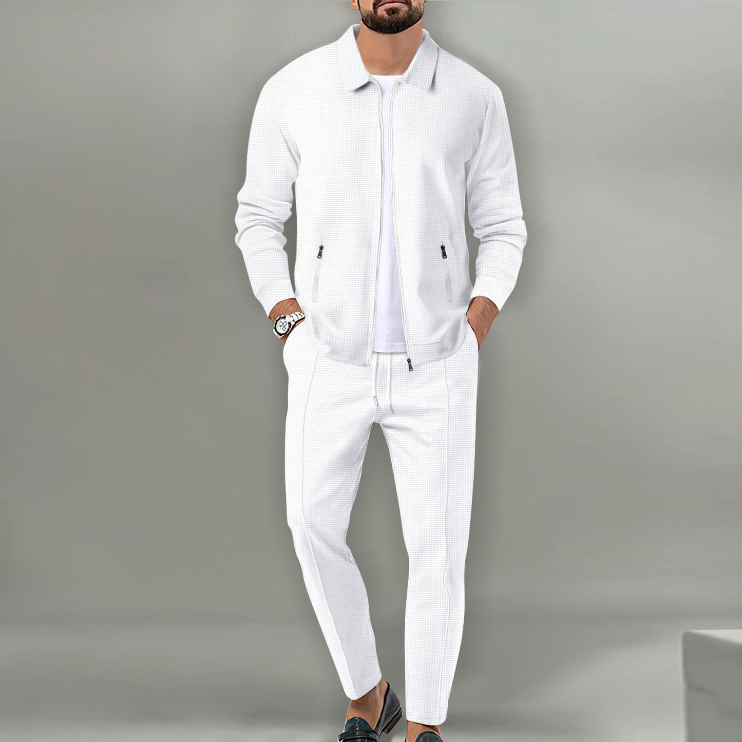 Levoire | Costume Pour Homme Élégant En Deux Pièces Blanc