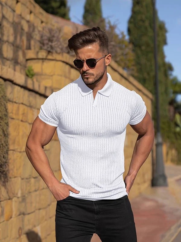 Levoire | Polo Tricot Épuré Blanc