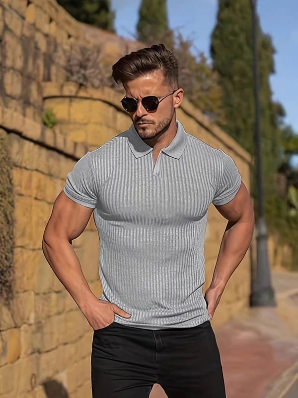 Levoire | Polo Tricot Épuré Gris clair
