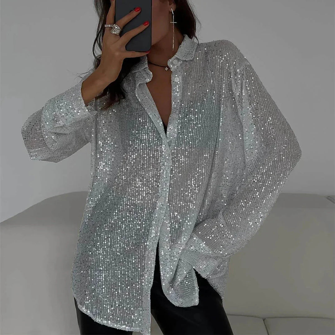Levoire | Manches Longues Et Paillettes Argent