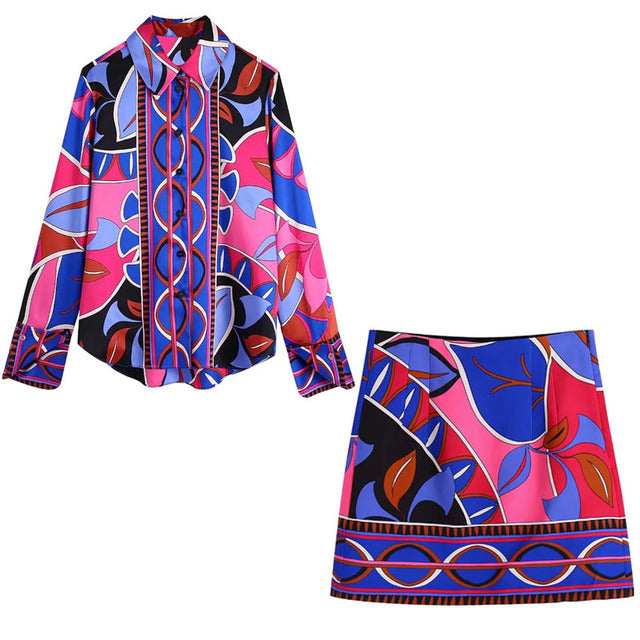 Levoire | Ensemble 2 Pièces Composé D'Un T-Shirt Rétro Et D'Une Jupe