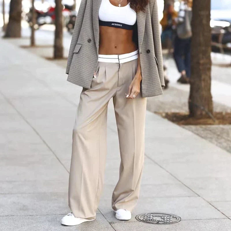 Levoire | Pantalon Weinlese Taille Haute Beige XS